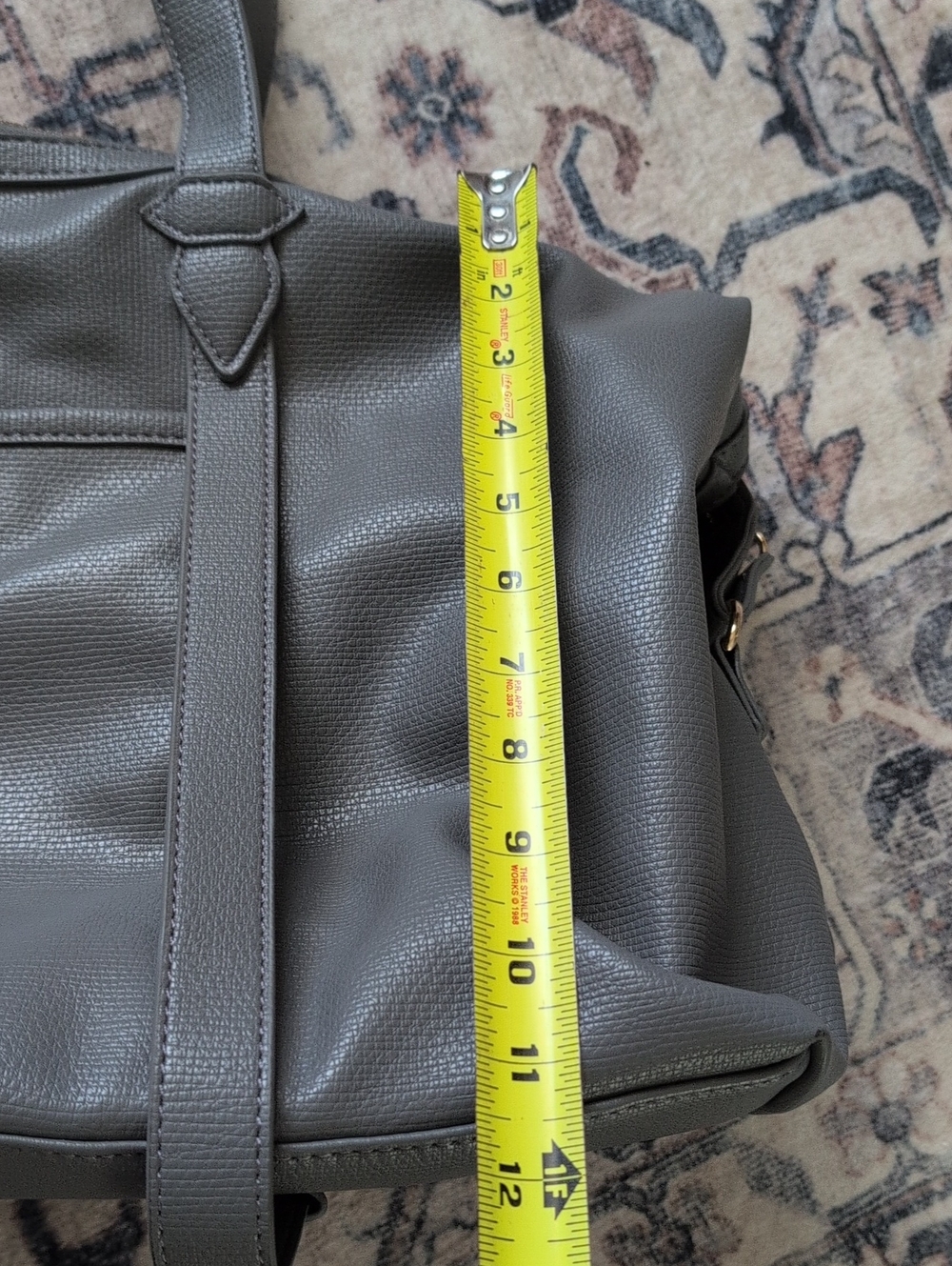 Lulu Dharma Soft Vegan Leather Duffle Travel Bag - Picture 8 of 16